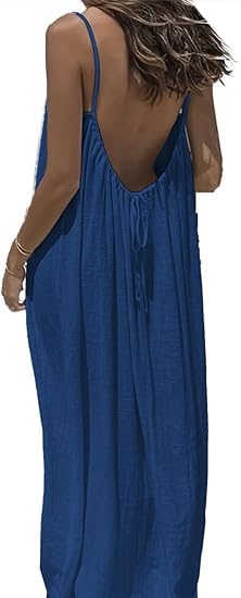 Backless Cami Dress Backless Dress House Dress for Women Sleeveless Long Cami Lounge Dress Backless for Indoor Summer Wear