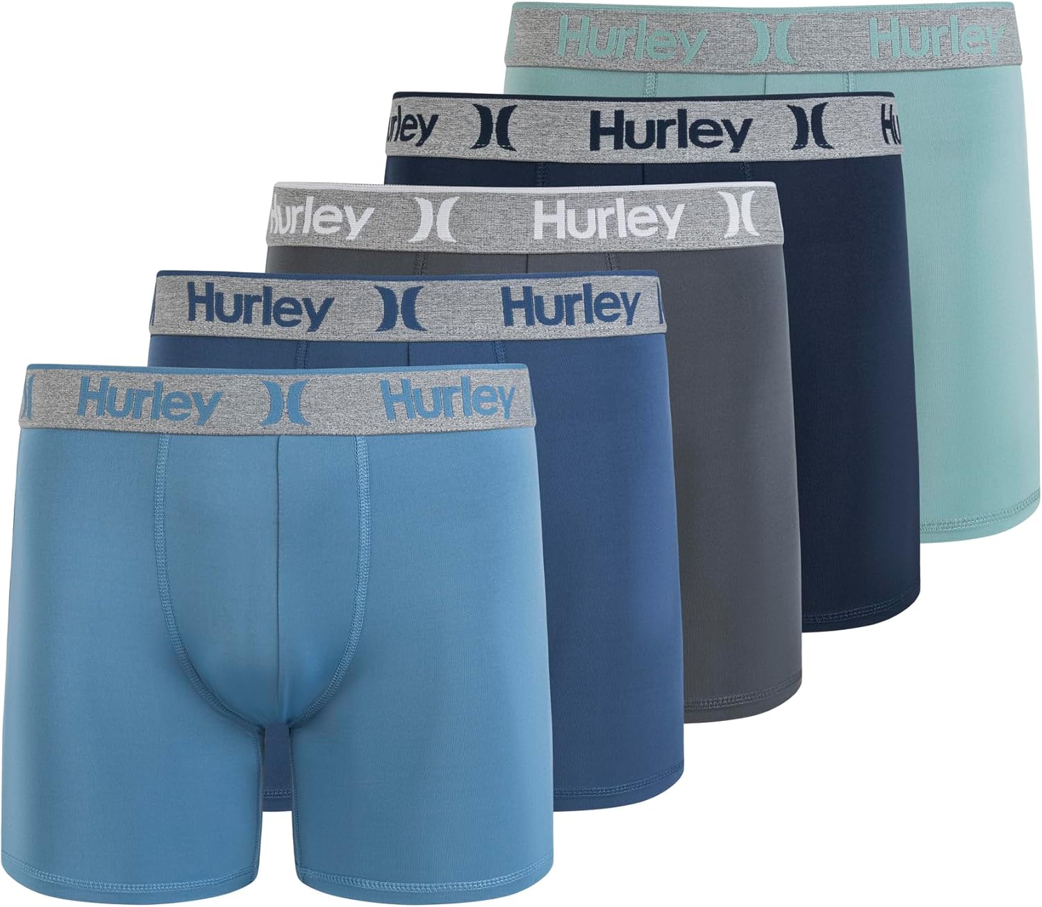 Hurley mens 5 Pack Stretch Boxer Briefs