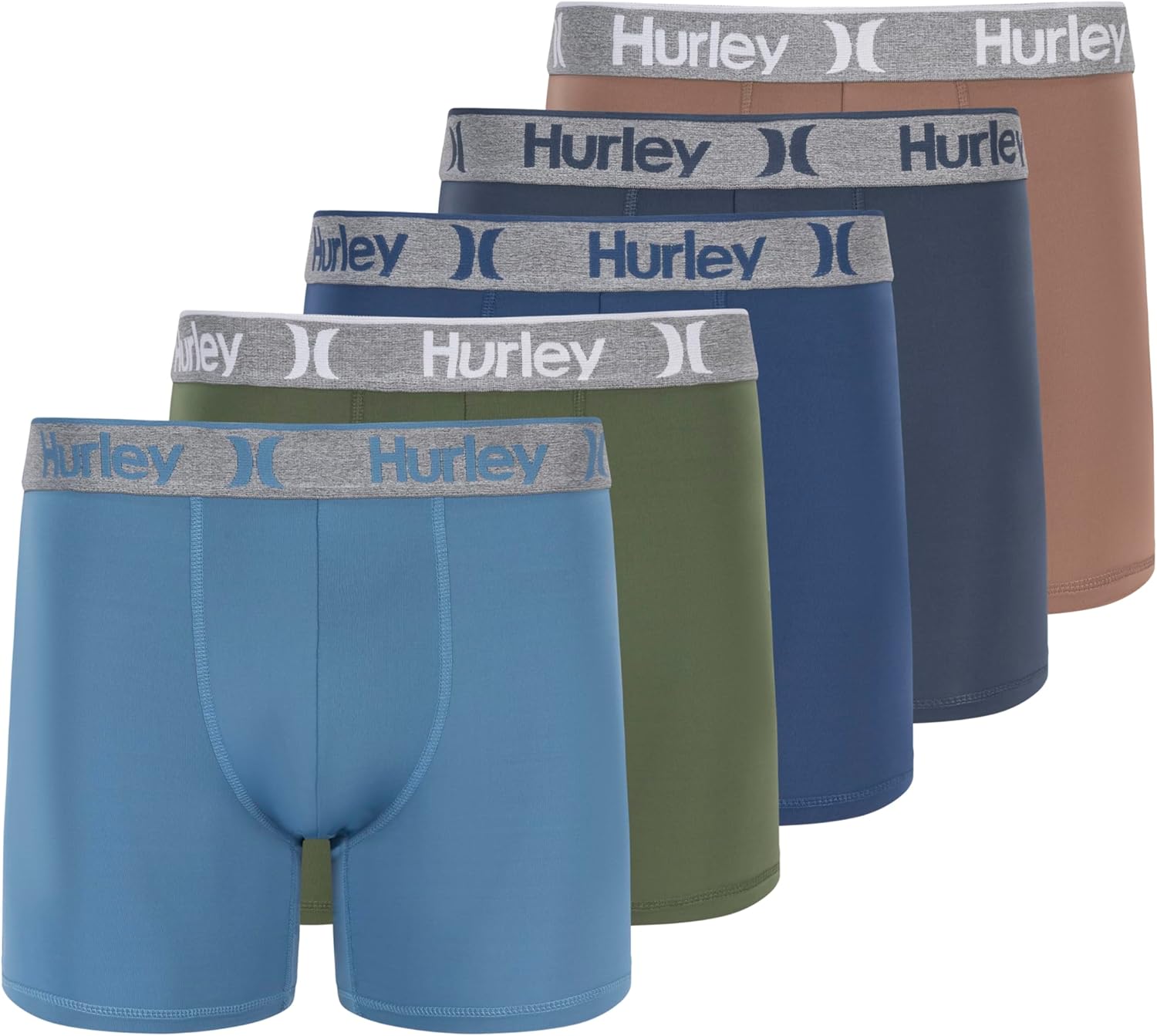 Hurley mens 5 Pack Stretch Boxer Briefs