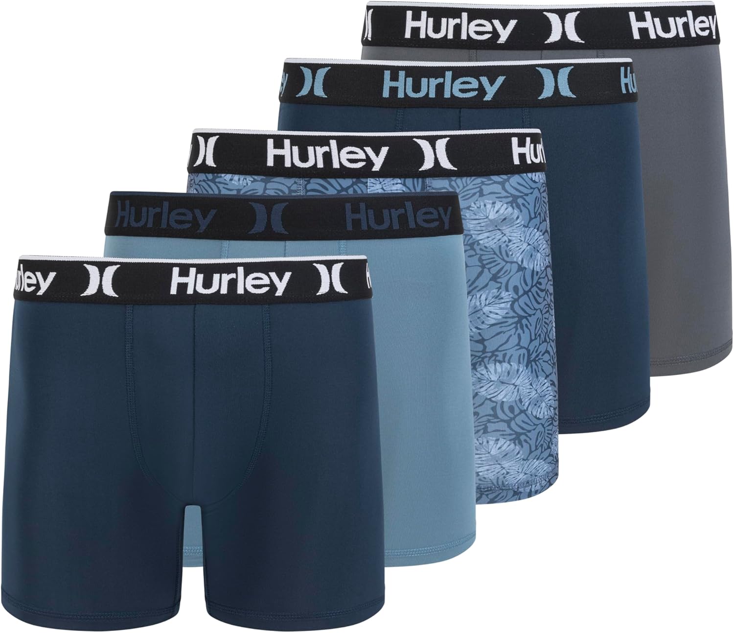 Hurley mens 5 Pack Stretch Boxer Briefs